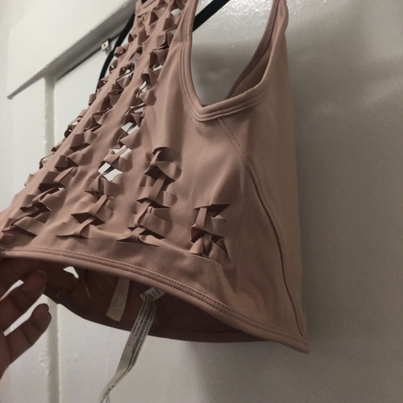 Free People FP pink pearl revelation crop NWT Med - Picture 16 of 16